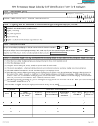 Form PD27 10% Temporary Wage Subsidy Self-identification Form for Employers - Canada, Page 2