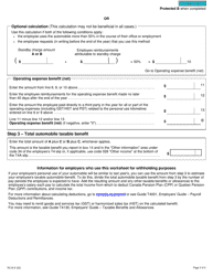 Form RC18 Calculating Automobile Benefits - Canada, Page 3