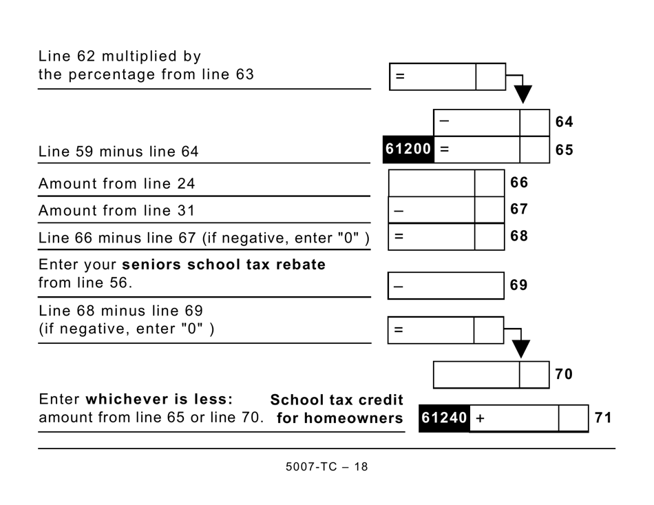 Form 5007-TC (MB479) Manitoba Credits (Large Print) - Canada, Page 18