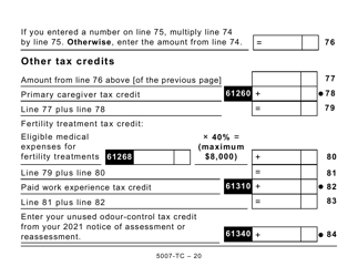 Form 5007-TC (MB479) Manitoba Credits (Large Print) - Canada, Page 20