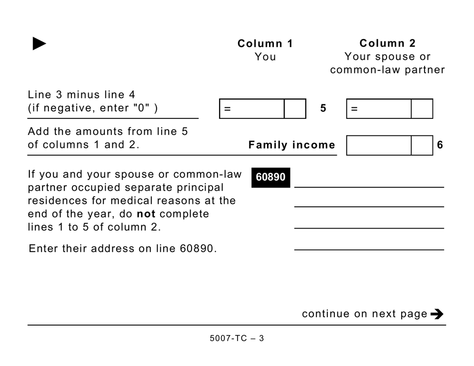 Form 5007-TC (MB479) Manitoba Credits (Large Print) - Canada, Page 3