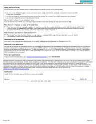 Form TD1NL Newfoundland and Labrador Personal Tax Credits Return - Canada, Page 2