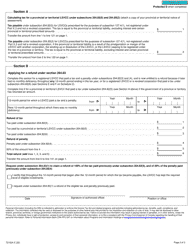 Form T2152A Part X.3 Tax Return and Request for a Refund for a Labour-Sponsored Venture Capital Corporation - Canada, Page 2