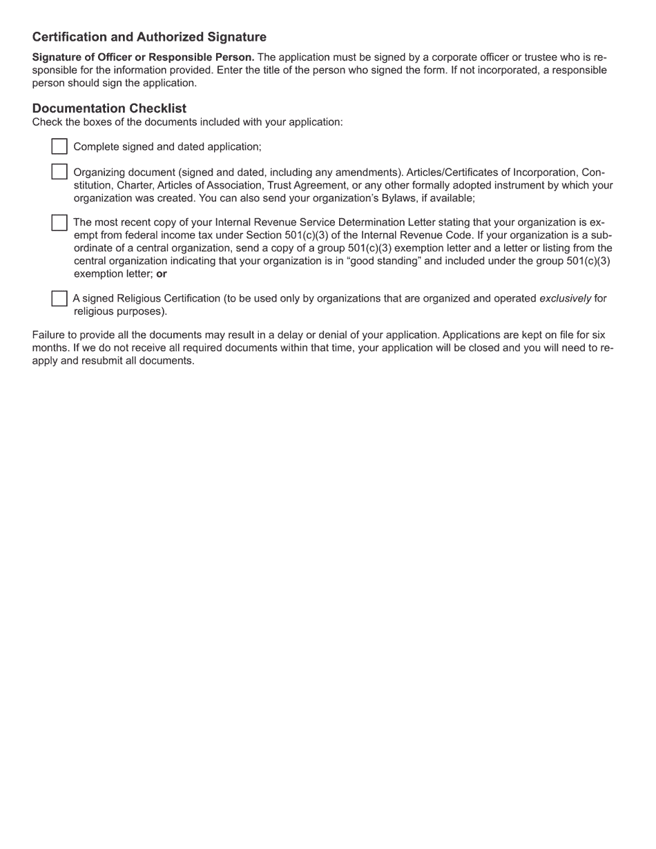 Form REG-1E Application for St-5 Exempt Organization Certificate for Nonprofit Exemption From Sales Tax - New Jersey, Page 6