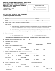 Application to Sever and Transfer - Arizona, Page 5