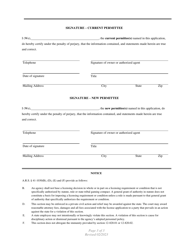 Permit Conveyance Application - Arizona, Page 3