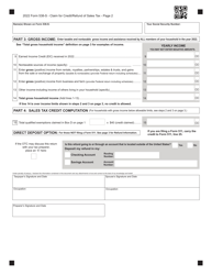 Form 538-S Claim for Credit/Refund of Sales Tax - Oklahoma, Page 2