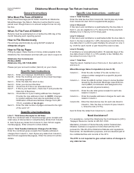 Form ATG20012 Oklahoma Mixed Beverage Tax Return - Oklahoma, Page 2