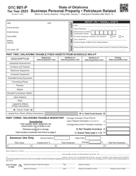OTC Form 901-P Business Personal Property - Petroleum Related - Oklahoma