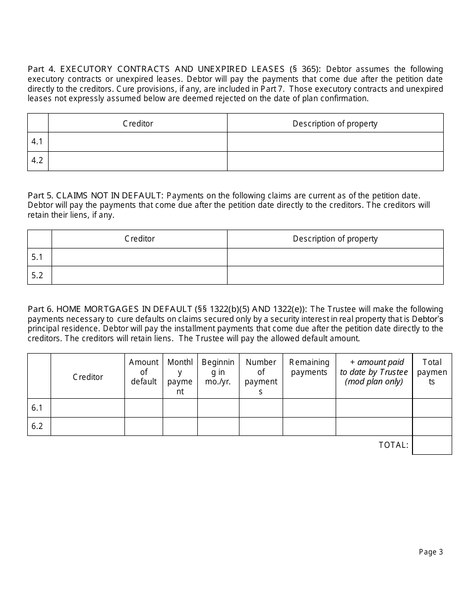 Chapter 13 Plan - North Dakota, Page 3