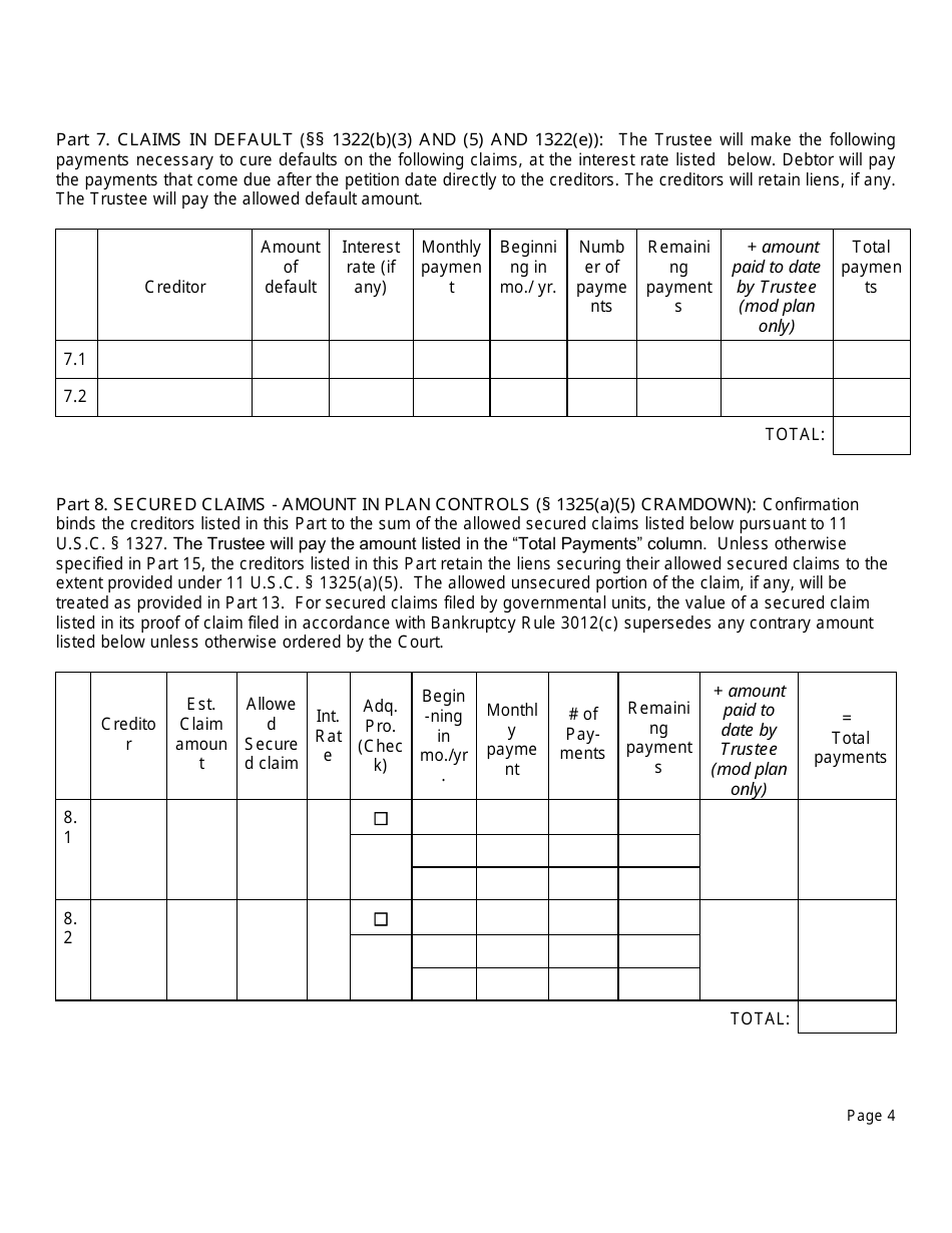 Chapter 13 Plan - North Dakota, Page 4
