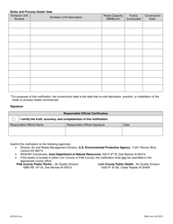 DNR Form 542-0375 Boiler Mact Initial Notification - National Emission Standards for Hazardous Air Pollutants (Neshap) for Major Sources: Industrial, Commercial, and Institutional Boilers and Process Heaters - Iowa, Page 2