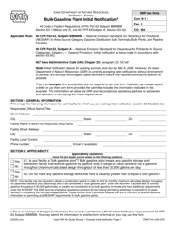 DNR Form 542-0376 Bulk Gasoline Plant Initial Notification - Iowa