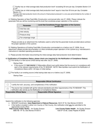DNR Form 542-0403 Initial Notification/Notification of Compliance Status/ Exemption Notification - National Emission Standards for Hazardous Air Pollutants (Neshap) for Area Sources: Prepared Feeds Manufacturing - Iowa, Page 2
