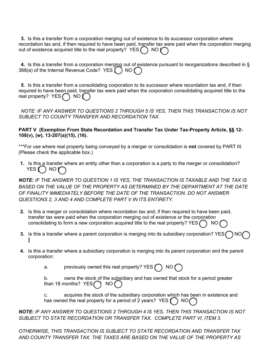 Certificate of Conveyance - Maryland, Page 3
