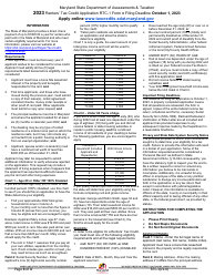 Form RTC-1 Renters&#039; Tax Credit Application - Maryland, Page 3