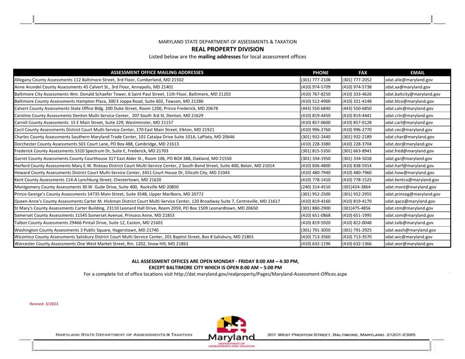 Form SDATRP_EX-1 Application for Exemption Churches, Parsonages, Convents, Educational Buildings, and Church Cemeteries - Maryland, Page 2
