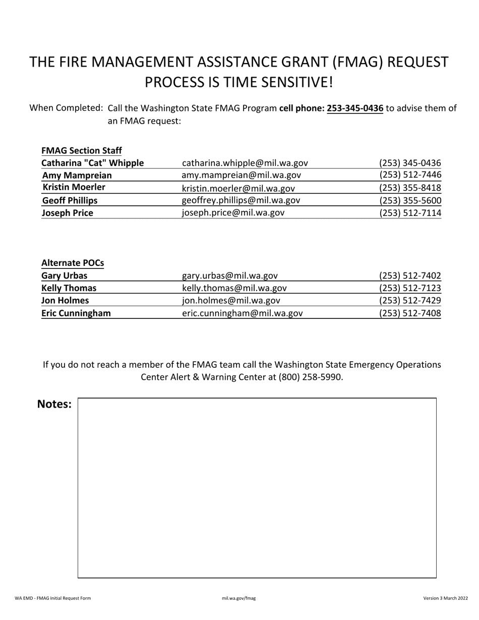 Request for Fire Management Assistance Grant (Fmag) Declaration - Washington, Page 2
