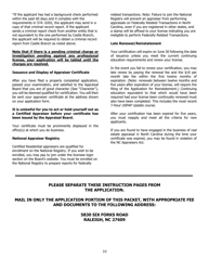 Application for Certified General Certification - North Carolina, Page 10