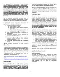 Application for Certified General Certification - North Carolina, Page 3