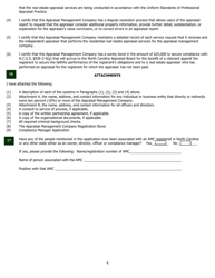 Application for Appraisal Management Company Registration - North Carolina, Page 4