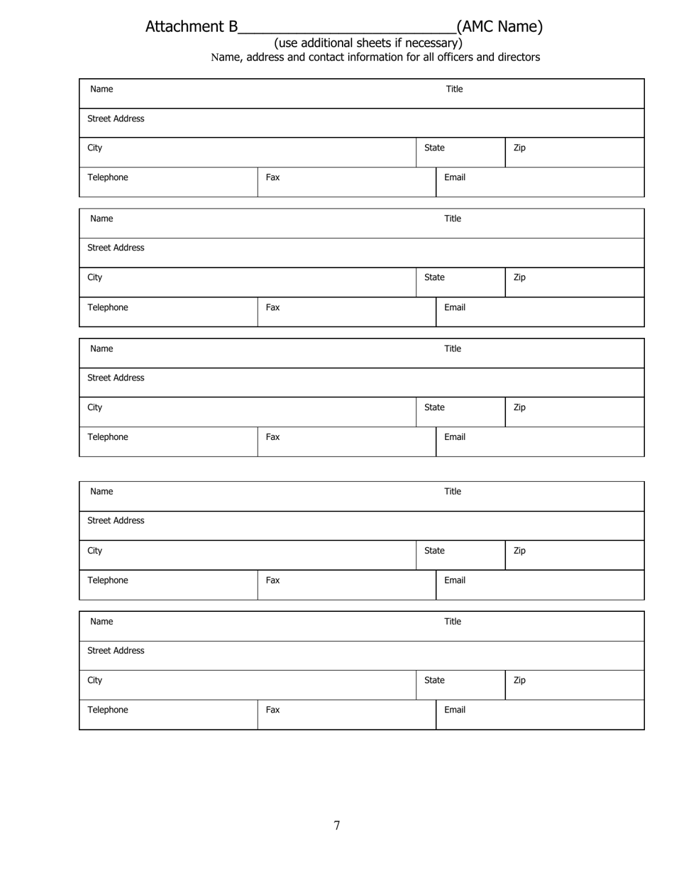 Application for Appraisal Management Company Registration - North Carolina, Page 7