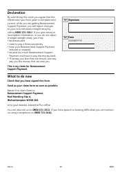Form BSP1 Bereavement Support Payment Claim Form - United Kingdom, Page 10
