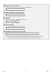 Form BSP1 Bereavement Support Payment Claim Form - United Kingdom, Page 8