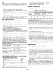 Instructions for Form PIT-RES Delaware Individual Resident Income Tax Return - Delaware, Page 3