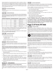 Instructions for Form PIT-RES Delaware Individual Resident Income Tax Return - Delaware, Page 8
