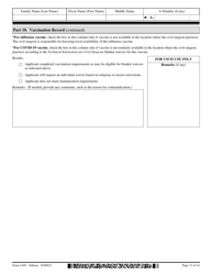 USCIS Form I-693 Report of Immigration Medical Examination and Vaccination Record, Page 13