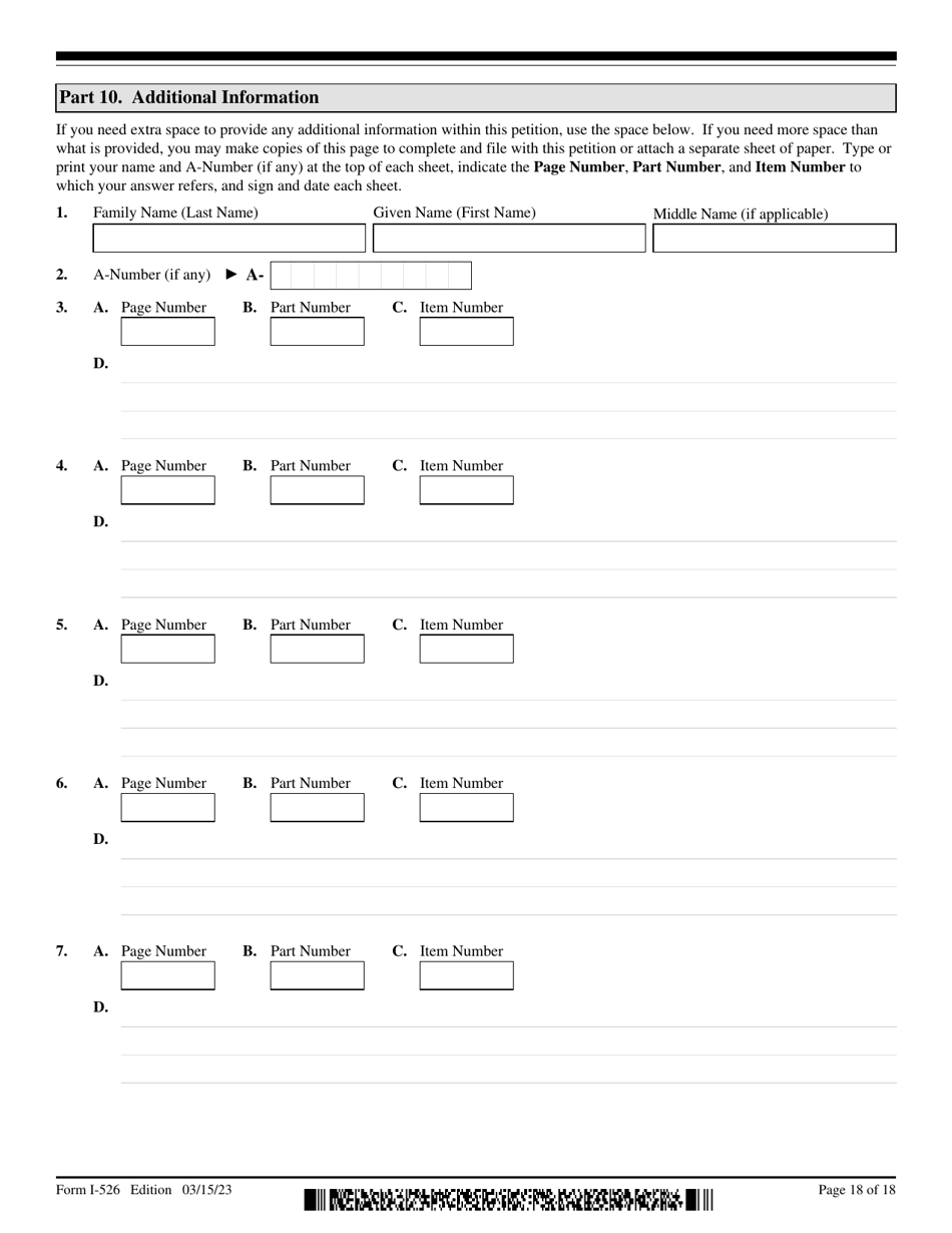 USCIS Form I-526 Immigrant Petition by Standalone Investor, Page 18