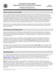 Document preview: Instructions for USCIS Form I-956K Registration for Direct and Third-Party Promoters