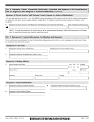 USCIS Form I-956H Bona Fides of Persons Involved With Regional Center Program, Page 7