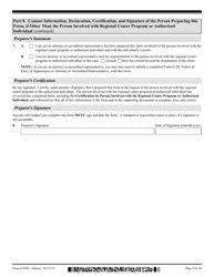 USCIS Form I-956H Bona Fides of Persons Involved With Regional Center Program, Page 9