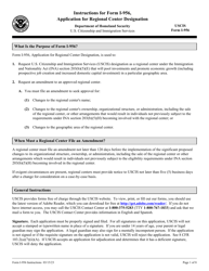 Instructions for USCIS Form I-956 Application for Regional Center Designation