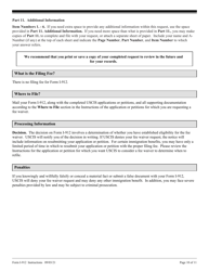 Instructions for USCIS Form I-912 Request for Fee Waiver, Page 10