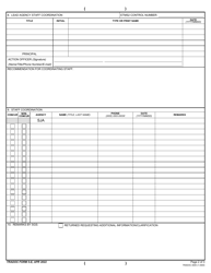 TRADOC Form 5-E Transmittal, Action and Control, Page 2