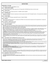 TRADOC Form 5-E Transmittal, Action and Control, Page 3