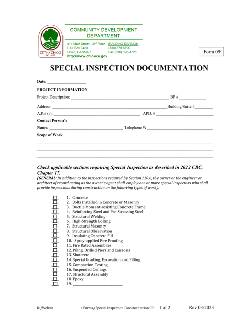 Form 09  Printable Pdf