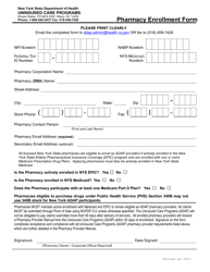 Document preview: Pharmacy Enrollment Form - New York