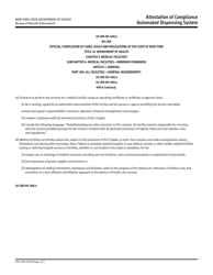 Form DOH5290 Attestation of Compliance Automated Dispensing System - New York, Page 2