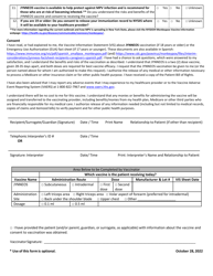 Jynneos Vaccine Screening and Consent Form - New York, Page 2