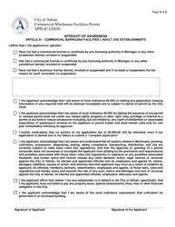 Commercial Marihuana Facilities Permit Application - City of Adrian, Michigan, Page 6