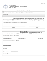 Commercial Marihuana Facilities Permit Application - City of Adrian, Michigan, Page 8