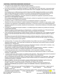 Form DOC07-024ES Conditions, Requirements, and Instructions - Washington (English/Spanish), Page 2