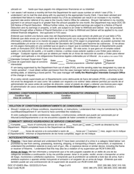 Form DOC07-024ES Conditions, Requirements, and Instructions - Washington (English/Spanish), Page 3