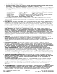 Form DOC07-024ES Conditions, Requirements, and Instructions - Washington (English/Spanish), Page 4