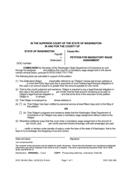 Document preview: Form DOC09-042 Petition for Mandatory Wage Assignment - Washington