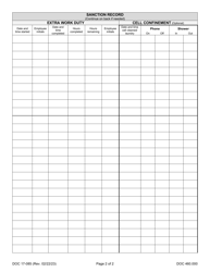 Form DOC17-085 Sanction Notification - Washington, Page 2